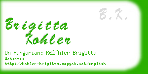 brigitta kohler business card